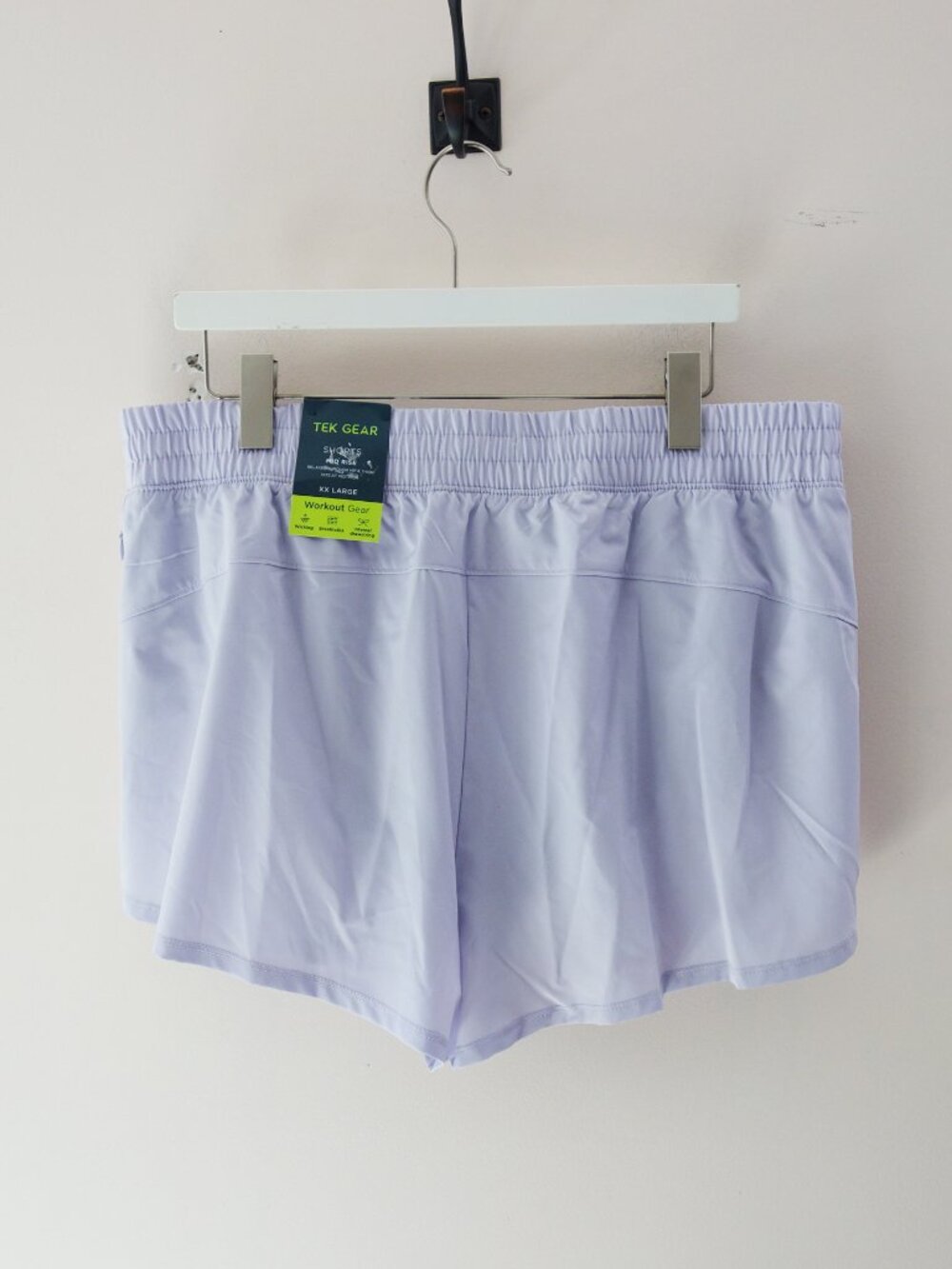 Tek Gear Workout Gear Mid Rise Workout Gear Lavender Shorts (XXL) NWT!